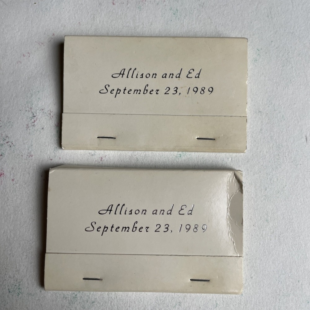 Vintage Allison and Ed‎ Matchbook September 23 1989